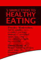 5 Steps Healthy Eating Bookmark