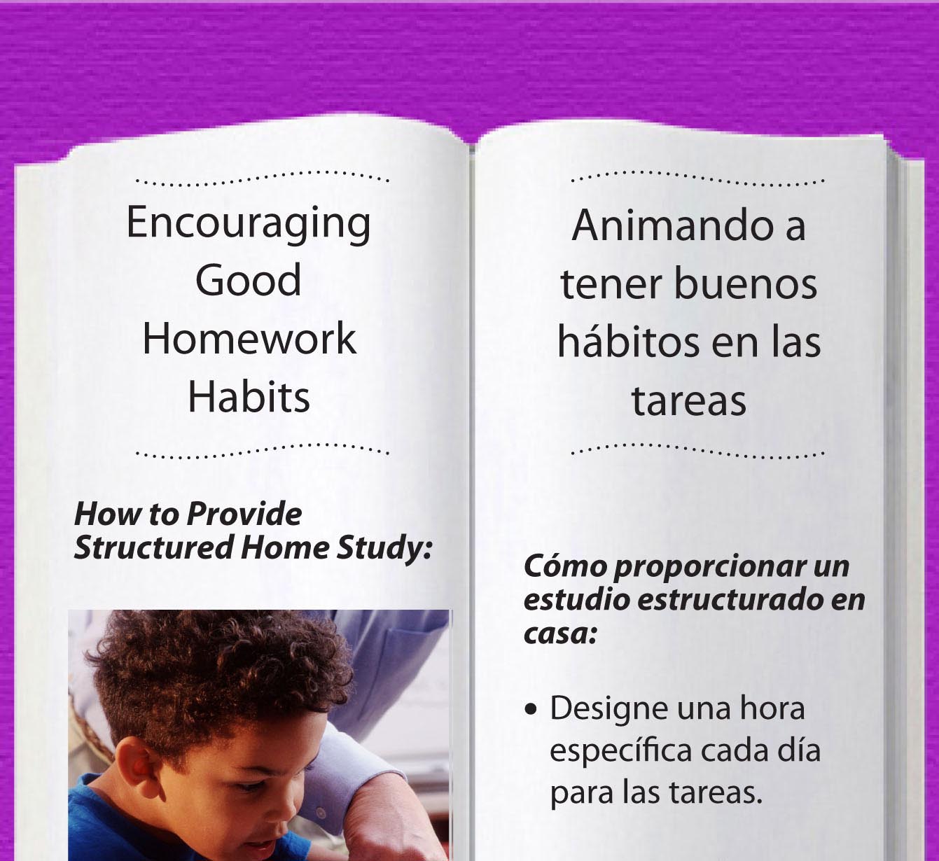 Homework Habits side by side bookmark